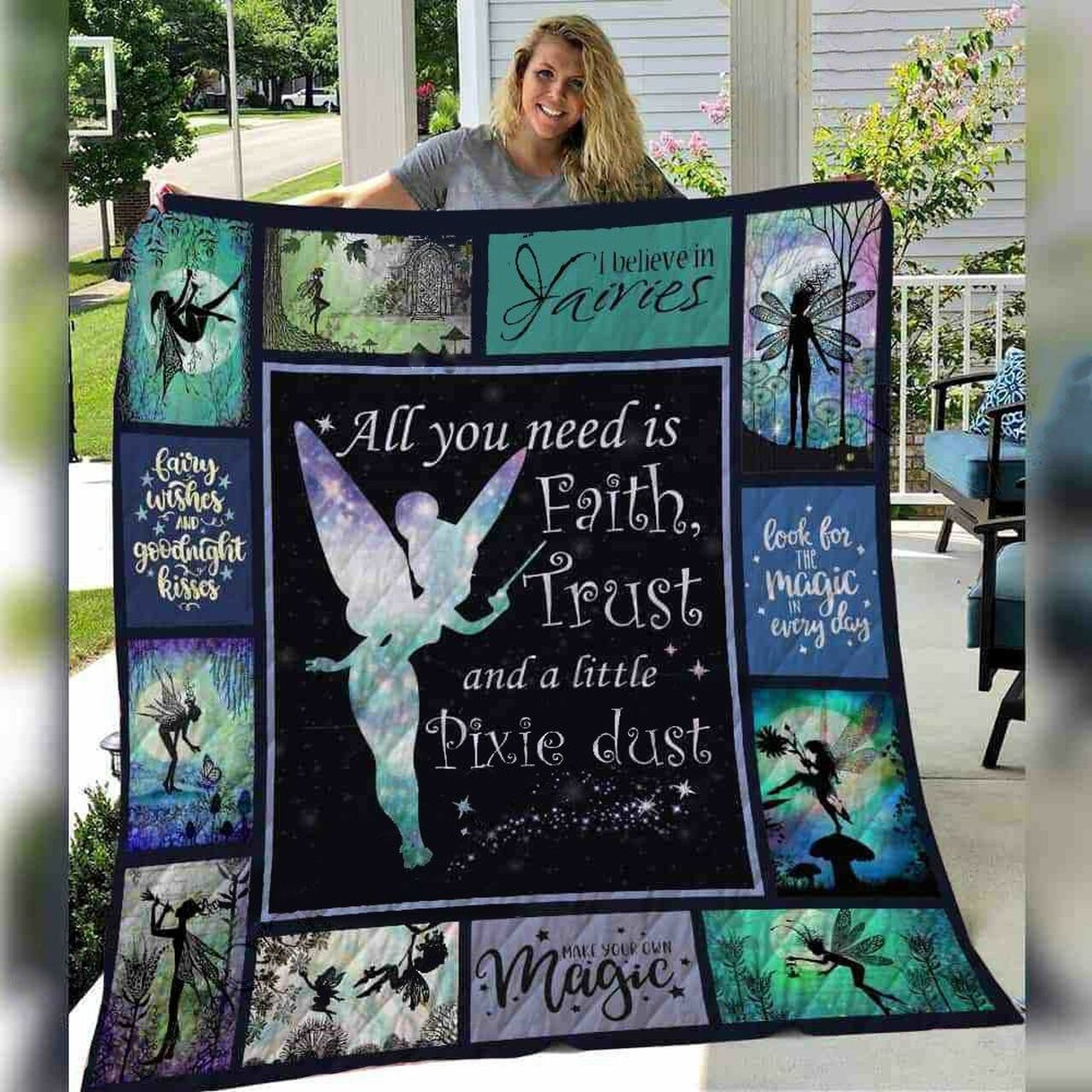 Fairy Quilt Bedding Set Bedroom Decor, Gifts for Family