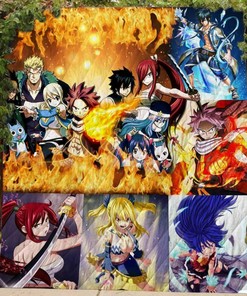 Fairy Tail Personalized Quilt Bedding Set for Home Decoration and Family Gifts