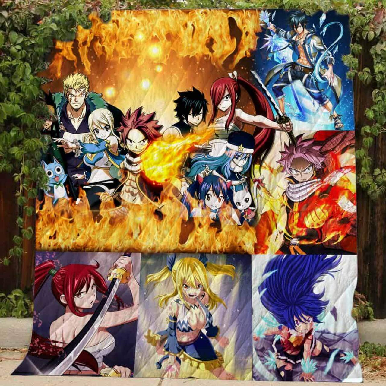 Fairy Tail Personalized Quilt Bedding Set for Home Decoration and Family Gifts