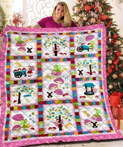 Fairy Tales Personalized Quilt Bedding Set, Great for Bedroom Decoration and Family Gifts