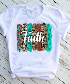 Faith Brushstrokes T-Shirt - Jesus Lover Religion Christian Tee Design