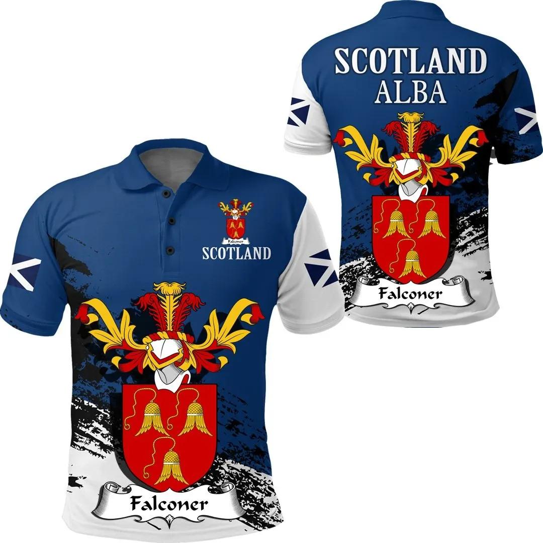 Falconer Scottish Family Crest Scotland Special Polo Shirt - Golf Shirt