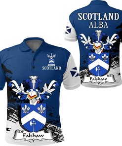 Falshaw Scottish Family Crest Scotland Special Polo Shirt - Golf Shirt