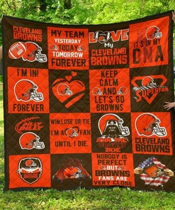 Fan Cleveland Browns Amazing Gift Idea Quilt Bedding Set Bedroom Decor, Gifts for Family