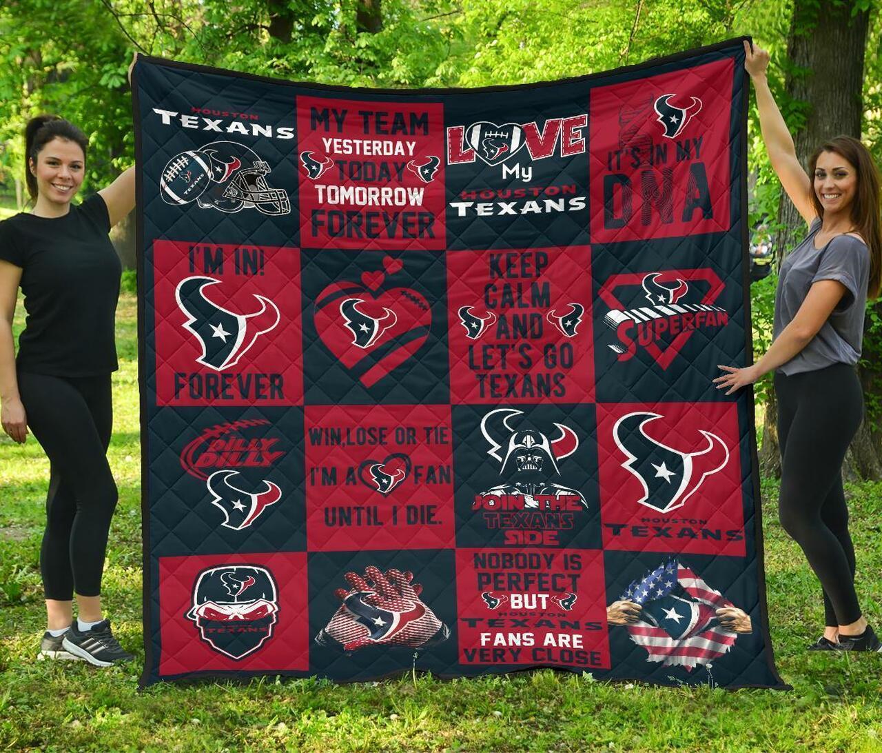 Fan Houston Texans Personalized Quilt Bedding Set for Bedroom Decor and Great Gifts for the Family