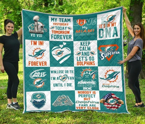 Fan Miami Dolphins Amazing Fan Gift Idea Quilt Bedding Set Bedroom Decor, Gifts for Family