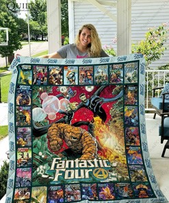 Fantastic Four Comics Quilt Bedding Set Blanket Marvel Comics Mcu Gift Birthday Christmas
