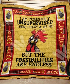 Farm Animal Chicken The Possibilities Personalized Quilt Bedding Set for Bedroom Decor and Family Gifts