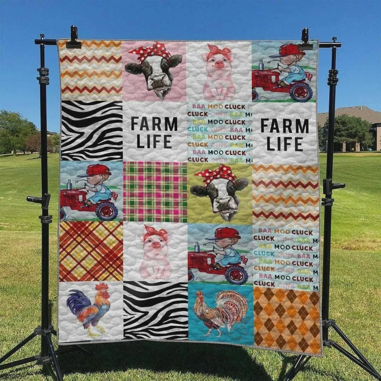 Farm Farm Life With Everything Is Simple Quilt Bedding Set Blanket