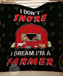 Farmer I Don T Snore I Dream I M Blanket Quilt Bedding Set Bedroom Decor, Gifts for Family