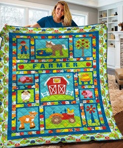 Farmer Quilt Bedding Set Bedroom Decor, Gifts for Family