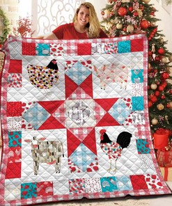 Farmer Quilt Bedding Set Bedroom Decor Gifts for Farmer