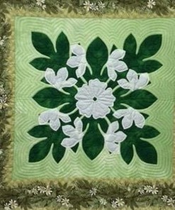 Feel the Aloha with Hawaiian White Flower Personalized Quilt Bedding Set