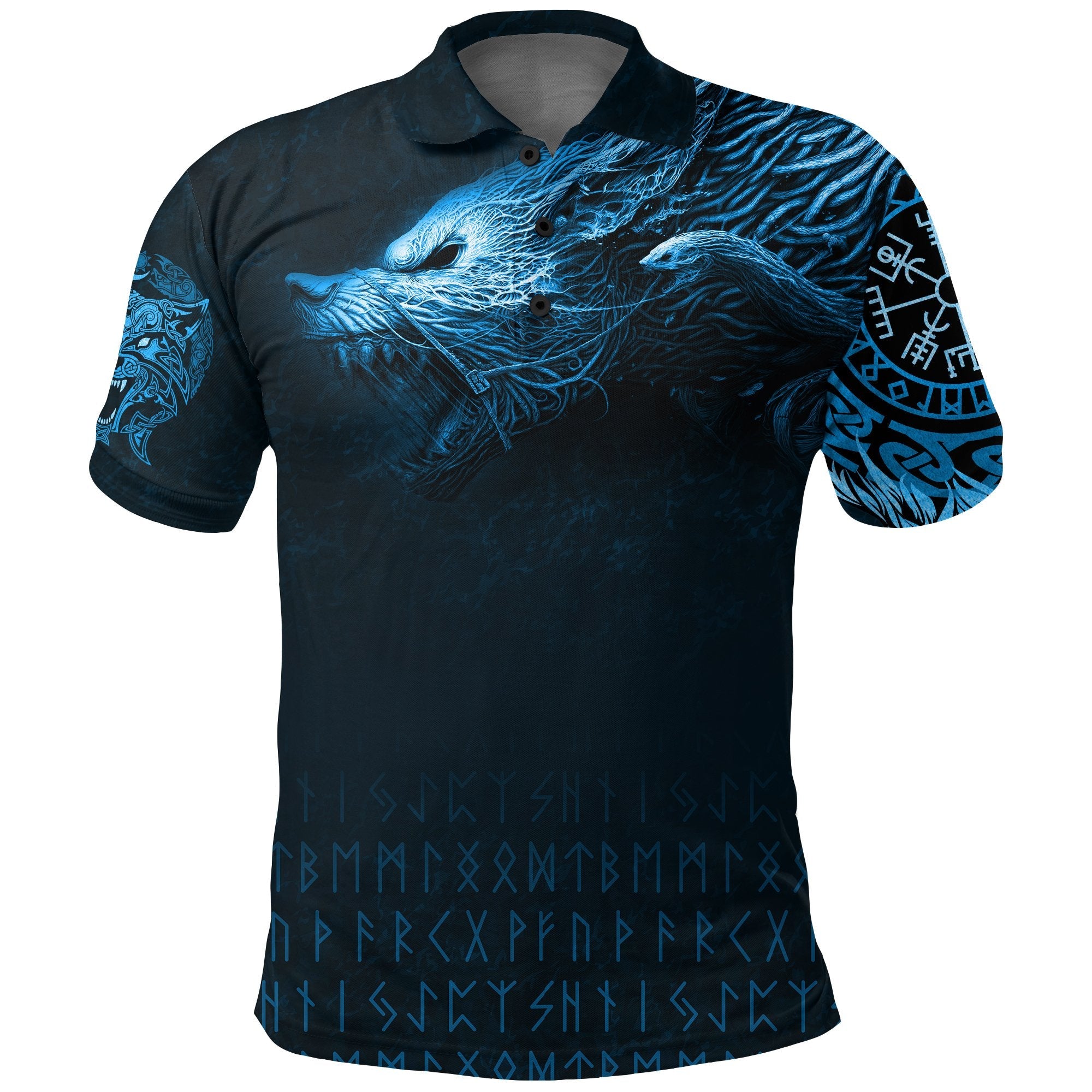 Davidson Modern Tartan Polo Shirt Viking Wolf main image 0