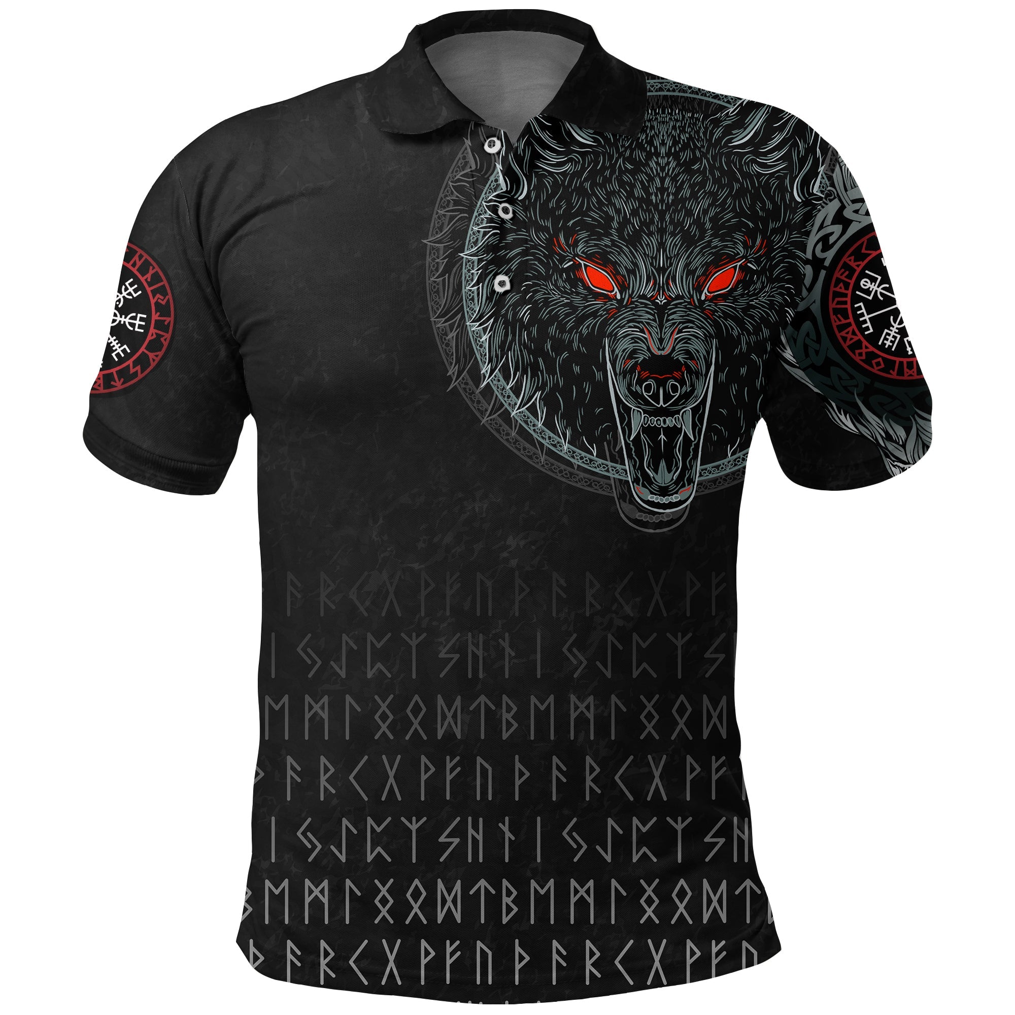 Walkinshaw Tartan Polo Shirt Viking Wolf