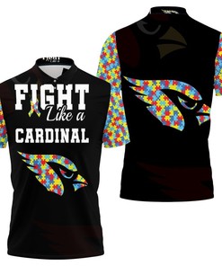 Fight Like A Arizona Cardinals Autism Support Polo Shirt