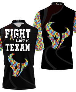 Fight Like A Houston Texans Autism Support Polo Shirt