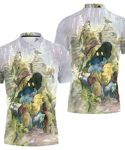 Final Fantasy Black Mage And Chocobo 3D Polo Shirt