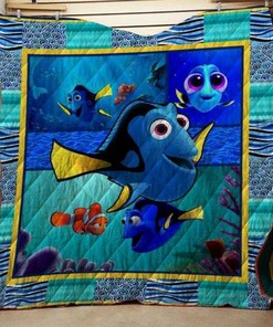 Finding Dory Personalized Quilt Blanket Bedding Set, Great for Bedroom Decor and Family Gifts