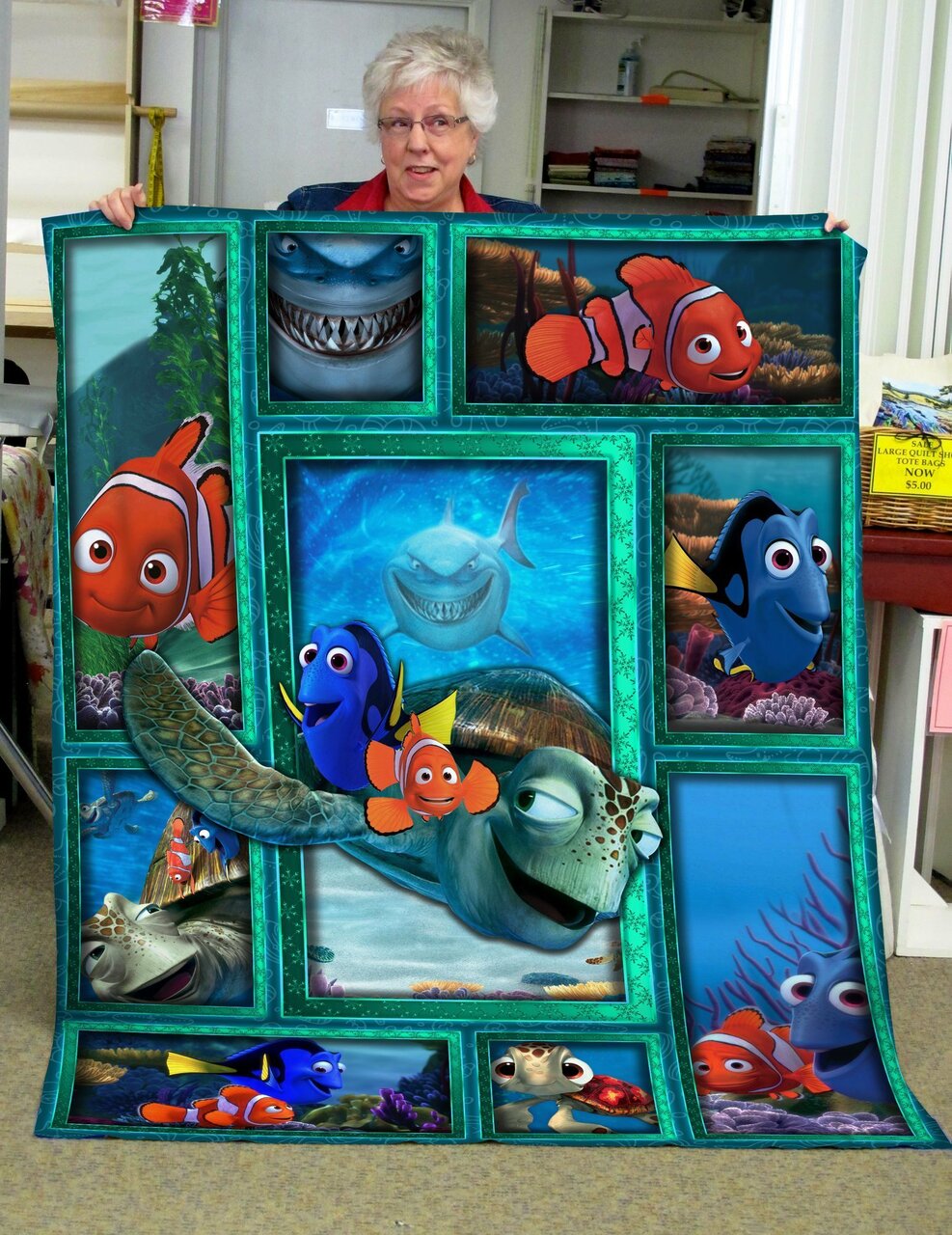 Finding Nemo Funny Personalized Quilt Blanket Bedding Set for Home Decoration and Family Gifts