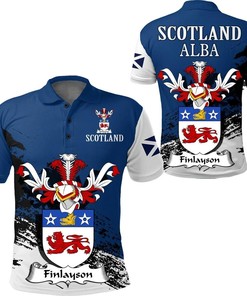 Finlayson Scottish Family Crest Scotland Special Polo Shirt - Golf Shirt