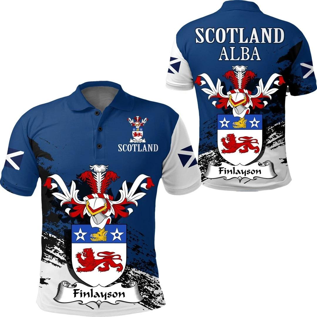 Finlayson Scottish Family Crest Scotland Special Polo Shirt - Golf Shirt
