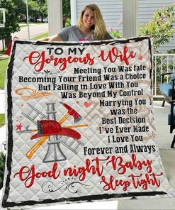 Firefighter Quilt Bedding Set for Bedroom Decor and Family Gift Ideas