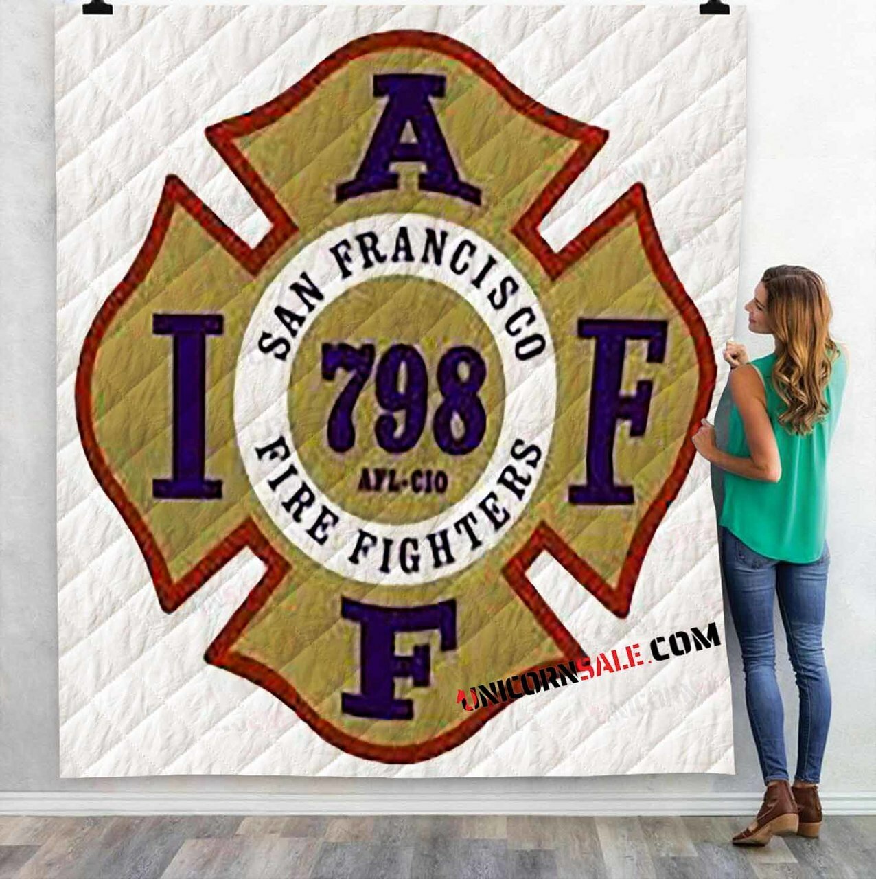 Firefighter San Francisco Fire Fighters 3D Customized Personalized Quilt Bedding Set Blanket