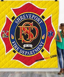 Firefighter Shreveport Fire Department 3D Customized Personalized Quilt Bedding Set Blanket