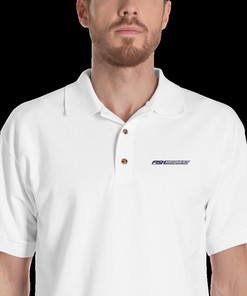 Fish Key West Light Embroidered Polo Shirt