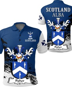 Fisher Scottish Family Crest Scotland Special Polo Shirt - Golf Shirt
