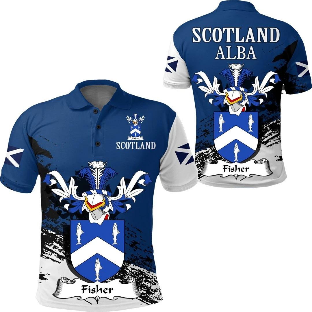 Fisher Scottish Family Crest Scotland Special Polo Shirt - Golf Shirt