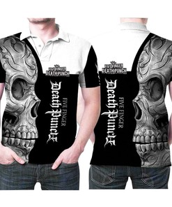 Five Finger Death Heavy Rock Band Skull For Fan 3D Polo Shirt