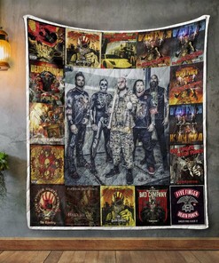 Five Finger Death Punch 1 Album Covers Quilt Bedding Set Blanket Bedroom Decor, Gifts for Family