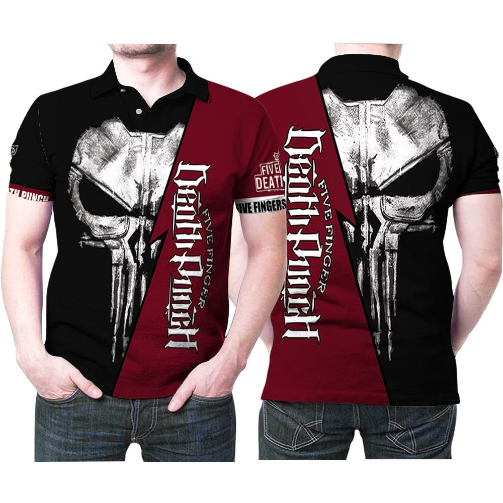 Five Fingers Death Skull For Lovers 3D Polo Shirt