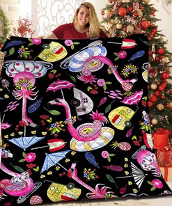 Flamingo Quilt Bedding Set Bedroom Decor, Gifts for Family
