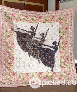 Floral Ballet Quilt Bedding Set for Bedroom Decoration and Family Presents