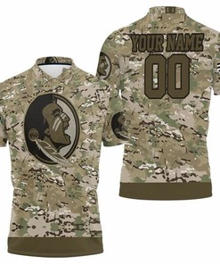 Florida State Seminoles Camo Pattern 3D Personalized Polo Shirt