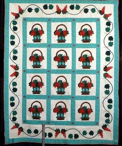 Flower Basket Quilt Bedding Set Perfect for Bedroom Decor and Family Gifts
