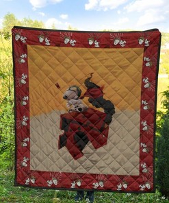Flying Dog Premium Personalized Quilt Blanket Bedding Set for Home Decoration and Family Gifts