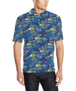 Flying Fish Pattern Print Design 01 Men Polo Shirt