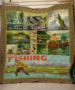 Flying Fishing Personalized Quilt Bedding Set - Great for Bedroom Decor and Family Gifts