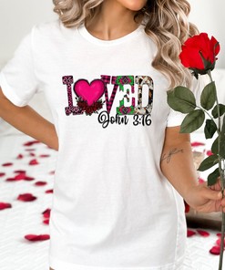 For God So Loved Valentine's Day Jesus Love T-Shirt