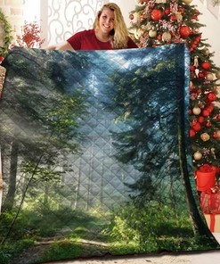 Forest Quilt Bedding Set Bedroom Decor, Gifts for Family