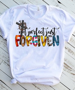Forgiven Christian T-Shirt - Jesus Lover Religion Faith Tee Design