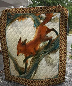 Fox 2 Quilt Bedding Set Bedroom Decor, Gifts for Family