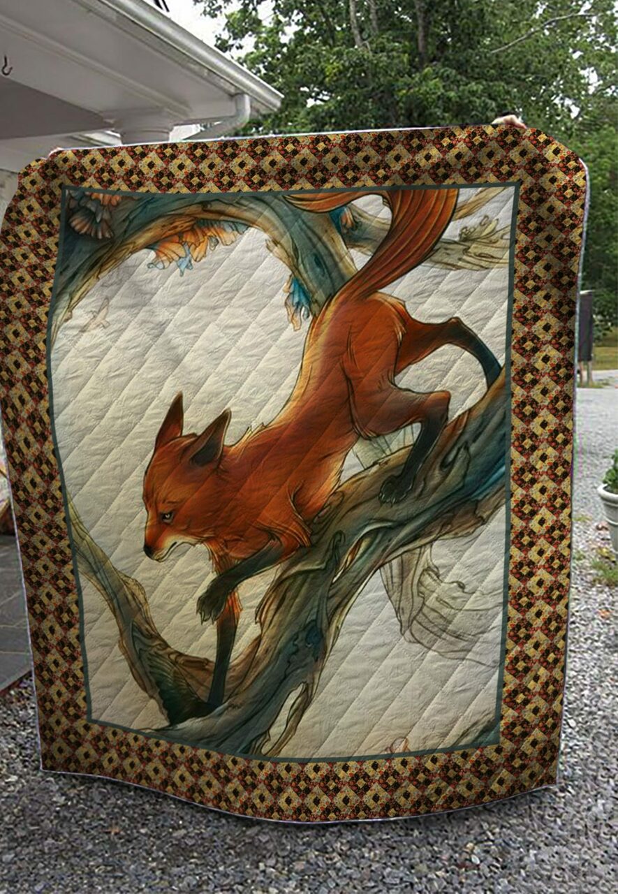 Fox 2 Quilt Bedding Set Bedroom Decor, Gifts for Family