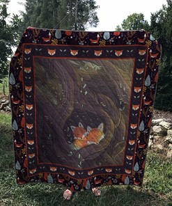 Fox Happy Quilt and Bed Set - Suitable for Home Decoration and Family Gifts