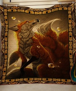 Fox Moon Quilt Bedding Set Bedroom Decor, Gifts for Family