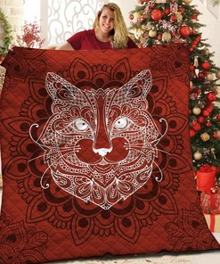 Fox Quilt Bedding Set with Customizable Name or Sentence, Great for Family Gifts